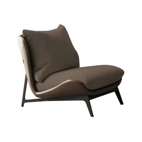 HGFVNFVKHA Sillon Salon, Butacas de Salon Sala de Estar con Diseño Ergonómico, Estructura de Acero al Carbono, Ideal para Sala de Estar, Estudio, Dormitorio, Pasillo, Zona de Paso(Brown+Brown)