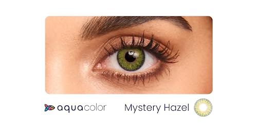 Aquacolor Monthly Disposable Colored Lenses with 0 Power - Mystery Hazel - (2 Lens/Box) - Image 3