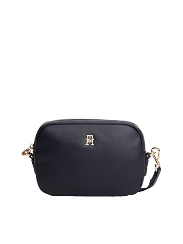 Tommy Hilfiger Bolsa Popette para câmera com alça transversal removível, Azul espacial, One Size, Bolsa tiracolo Popette para câmera com alça transversal removível
