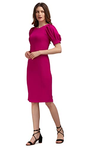 Image of PURVAJA Women's Bodycon Knee Length Dress (Ruby-564-570)