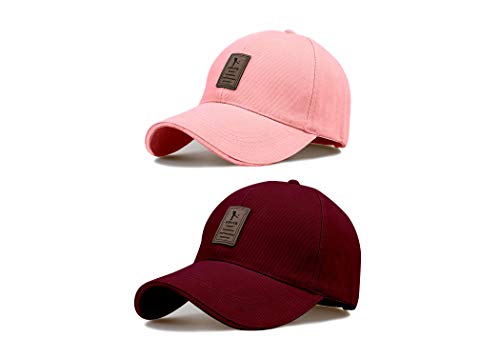 Image of solid plain unisex cotton caps free size adjustable casual look stylish cap
