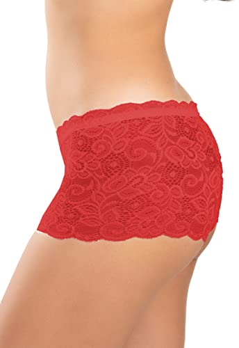 Image of FIMS - Fashion is my style Cotton Lycra Net Boy Short Panty for Womens, Mid Rise, Satin, Hipster Panties, Daily Use, Back and Front Coverage, Brief, See Main Image to Check How Many Panty You Will Get