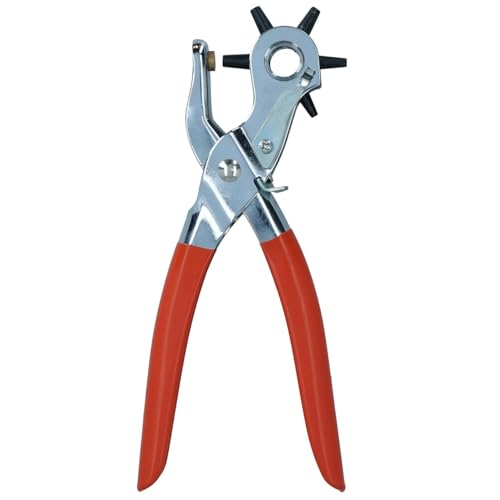 SHSHbuy Handperforator, lederen ponsklem, riem puncher gat perforator voor papier, kaart, riem, horlogeband, ponsen 2-4,5 mm