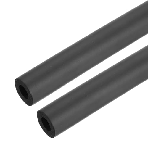 sourcing map 2pcs 3.3ft Pipe Insulation Tube 1/2 inch(13mm) ID 7/8 inch(22.5mm) OD Foam Tubing for Handle Grip Support, Black