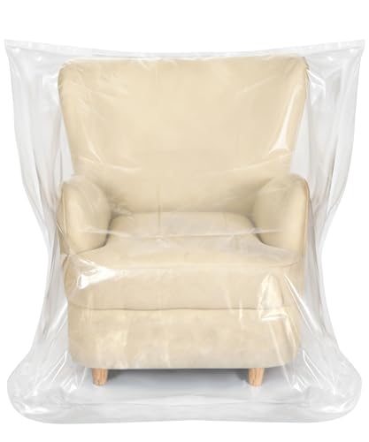 Magicheap Extra Thick 4mil Plastic Chair Cover, Large Dust-Proof Furniture
