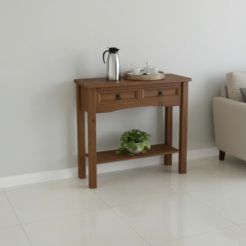 Aparador em Madeira Maciça 2 Gavetas Cor Imbuia Fosco