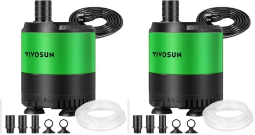 Image of VIVOSUN 660GPH Sub Water Pump for Fish Tank, Pond, Aquarium, Hydroponics (Pack of 2)