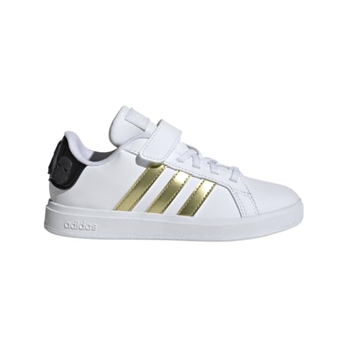 adidas Star Wars Grand Court 2.0 Shoes Baskets Unisexes pour Enfant, Ftwwht Goldmt Cblack, 29 EU