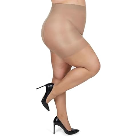 MeMoi Plus Size Curvy Control Top Pantyhose Cover