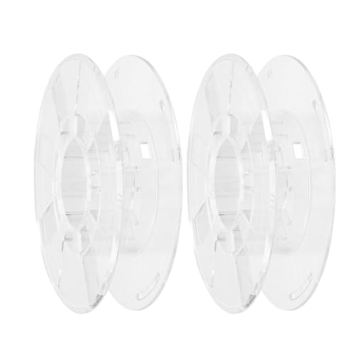 SHINEOFI Soportes Reutilizables para Carretes de Filamento 3d Transparentes de Plástico Paquete de 2 Unidades de 0.25 Kg Compatibles Impresoras 3d Ideales para Almacenamiento y