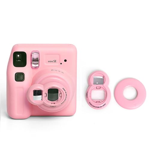 Selfie Mirror for Instax Mini SE, Mini Self-Portrait Mirror Selfie Close Up Lens Accessories for Mini SE Instant Camera (Pink)