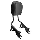  HOGWORKZ® Schienale alto staccabile per sissy bar, compatibile con Harley Davidson Street Glide Road King Electra Glide Road Glide Ultra 2009-2022, nero
