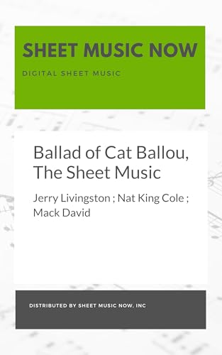 Ballad of Cat Ballou, The Sheet Music