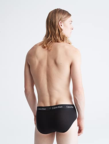 Calvin Klein Men's Cotton Stretch 7-Pack Hip Brief, Black, M #TOP2