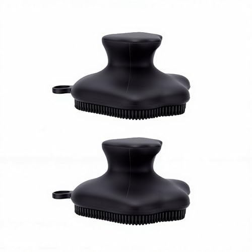Xixian Depurador Facial, Cepillo Exfoliante de Silicona de Limpieza Profunda para Rutina Cuidado la Piel, Aplicable para Hombres y Mujeres, Viaje Portátil, 2 uds. (Negro)