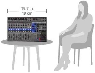 Zoom L-12 LiveTrak Digital Mixer size comparison