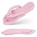 Rosoz Flip Flops for Women Men Foldable Travel Slippers Lightweight Shower Shoes Non-Slip Quick-Dry Bathroom Camp Beach Sandals