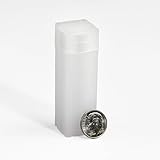 LIGHTHOUSE - Square Coin Tubes - Convenient Push Top, Virtually Unbreakable, Acid Free and Archival Quality - Coin Tubes for US Dimes, 10 Pack