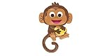 Adorable Happy Baby Monkey 36' Foil Party Balloon by Anagram