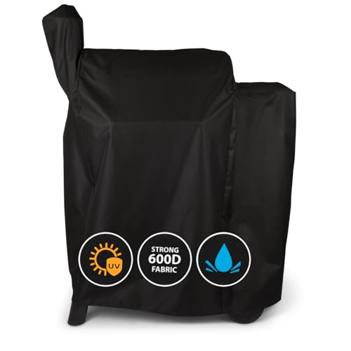 Grillman Grill Cover, BBQ Outdoor Grill Covers, Charcoal, Gas Grills, Waterproof, Rip-Proof, Weather-Resistant, Anti-UV, Barbecue Cover for Traegar 22/575 Series, Pro 22, Z, etc (Black, 41 Inch)