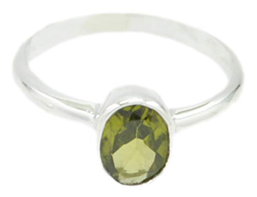 Bague verte RIYO en argent 925 ajustable pour femme élégante