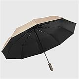 Automatischer Regenschirm Creative Business Sonnenschutz Dreifacher Regenschirm Regenschirm Automatischer Regenschirm (Color : Brown Size : One Size) wangyiren93 ( Color : Brown , Size : One Size )