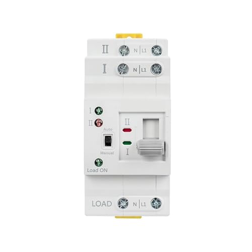 Commutateur de transfert automatique 2P 63A 220V avec protection tension sur rail DIN