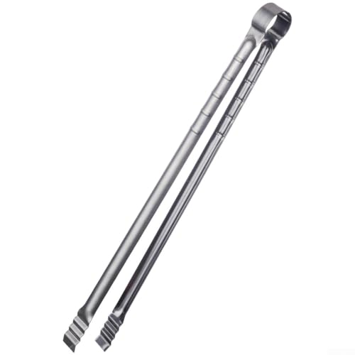 Pinzas para barbacoa resistentes al calor con mango largo hechas de acero inoxidable para un manejo seguro de alitas de pollo y varios alimentos a la parrilla (1 unidad)