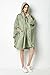 Damen Regenponcho Regenmantel Unisex Regenjacke Wasserdicht Regencape Wiederverwendbar mit Kapuze Grün