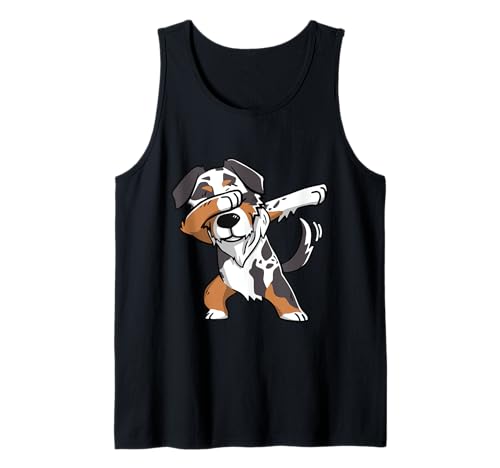 Funny Dabbing Australian Shepherd Tank Top