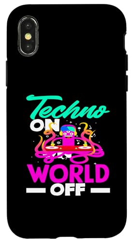 Coque pour iPhone X/XS Techno Lover Techno On World Off