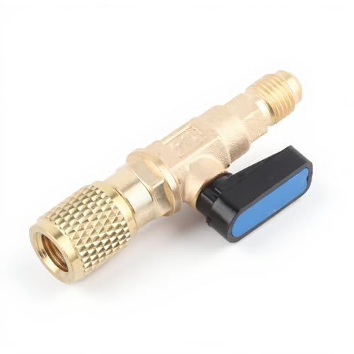 Válvula de bola para aire acondicionado, adaptador SAE 1/4 pulg