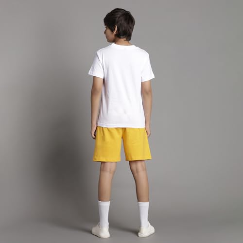 Image of T2F Boys Cotton Printed Regular Fit T-Shirt and Shorts Clothing Set (Pack of 3)