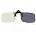 PLOPLO Photochromic Polarized Sunglasses Clip Men (Black, 60)