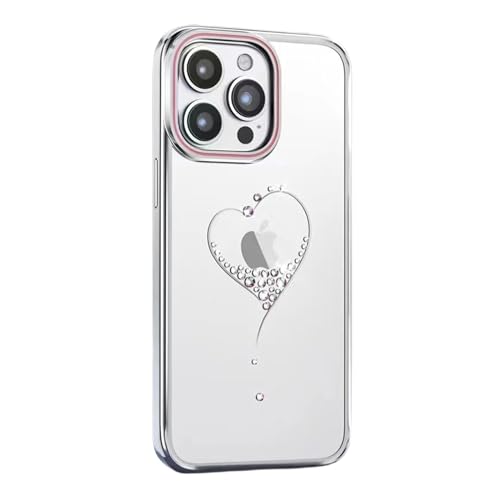 Coque pour iPhone 15 Pro Max transparente souple avec bumper argent et protection caméra