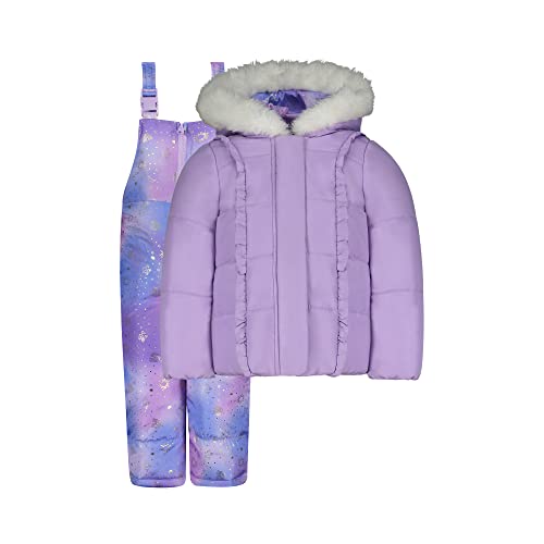 London Fog Baby Girls With Snowbib And Puffer Jacket Snowsuit, Lilac Ombre, 18 Months Us #TOP16