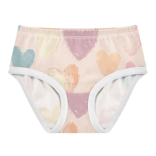 Cute Colorful Hearts Pink Toddler Underwear Custom 2t Cotton Panties Little Girl Durable Kids Undies Briefs