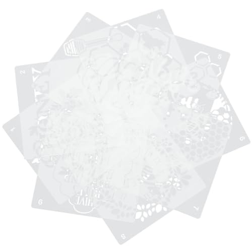 STOBAZA 9 Plantillas Reutilizables Lavables de Abeja Hechas de Pet Blanco para Manualidades y Dibujo Fiestas y Proyectos Creativos