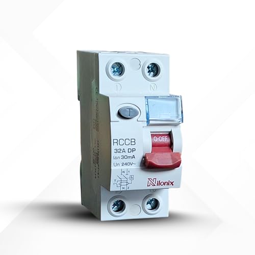 Image of 32 AMP PVC plastic 2 pole DP RCCB /ELCB 30MA single phase with ISI Marked
