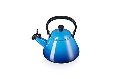Le Creuset Kone Wasserkessel mit Pfeife, Emaillierter Stahl, 1,6 L, Azure, 40101022200000 – Ansicht 1