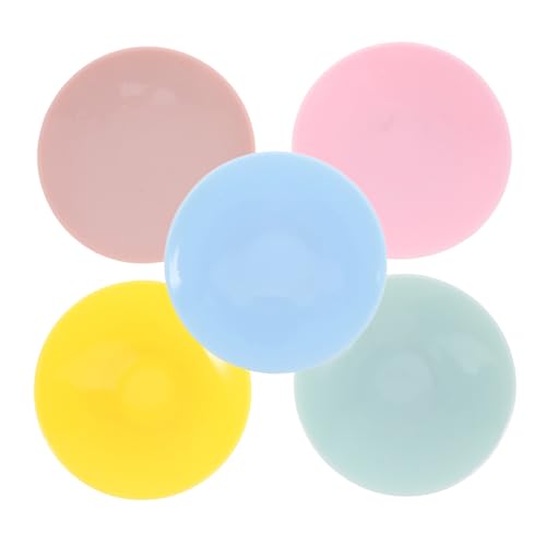 FOMIYES Silicone Suction Plate Fixing Pads 5pcs Non-Slip Utensil Rest Large Area Suction Pad for Dishes Easy to Clean
