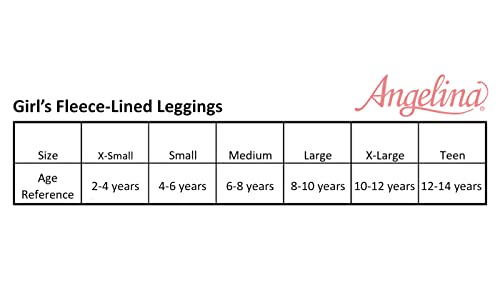 Angelina Maria Rosa Girls' Fleece-Lined Leggings (6-Pack), 027_L #TOP5