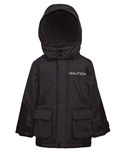 Nautica Boys' Water Resistant Snorkel Coat, Ballistic Black 15B, 14-16 #TOP21