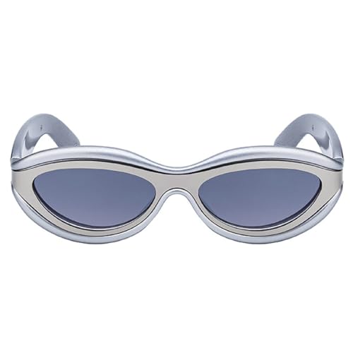 Y2k Oval Sunglasses Men Women 2024 Luxury Trendy Punk Sun Glasses Male Small Frame Sunglass Streetwear Shades