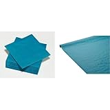 UNE CONFECTION FRANCAISE : Nos nappes en papier damassé sont embossées d'un motif quadrillé. Dimension 6 x 1,18m.
