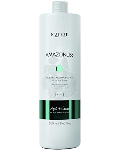 Amazonliss Keratin Smoothing Treatment Hair Straightening - Natural Ingredients - Smooths, Strengthens, Softens, Moisturizers, Adds Shine, Reduces Frizz (8.45 Fl Oz (Pack of 1))