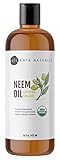 Neem Oil (16 oz) by Kate Naturals. USDA Certified Organic. 100% Pure Cold Pressed Neem Seed Oil with High Azadirachtin Content