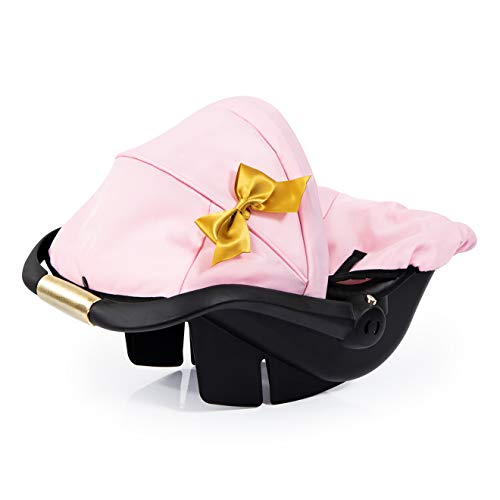 Bayer Design 67990AA Puppen-Autositz EasyGo, Puppenzubehör, passend zu Vario-Puppenwagen, mit Abdeckung, rosa, Gold mit… – Bild 6