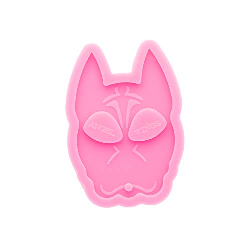 Shiny Glossy Dog Shape Silicone Mold DIY Crafts Keychain Mold Jewelry Making Tool Epoxy Resin Mold Pendant Casting Silicone Mould