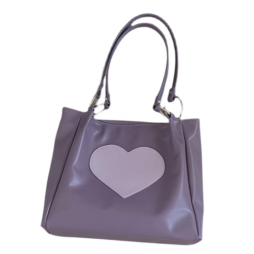 Sac femme à main à bandoulière mauve pour les cours, le bureau et les sorties